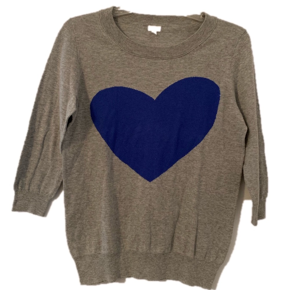 J.Crew Heart Sweater Small